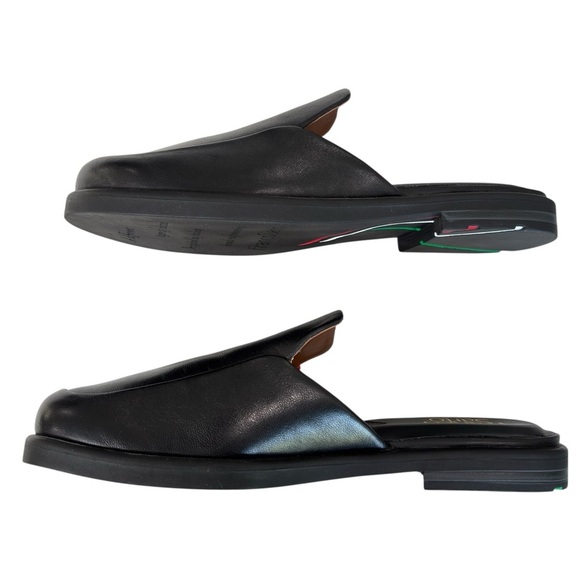 FRANCO SARTO Bocca Slide Mules Womens Shoe Size 6 Black Leather Classic Preppy - Picture 2 of 12